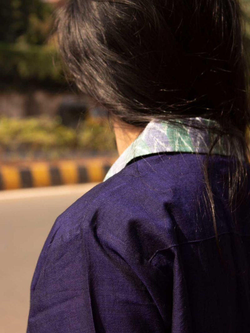 Ikat Patchwork Crop Shirt