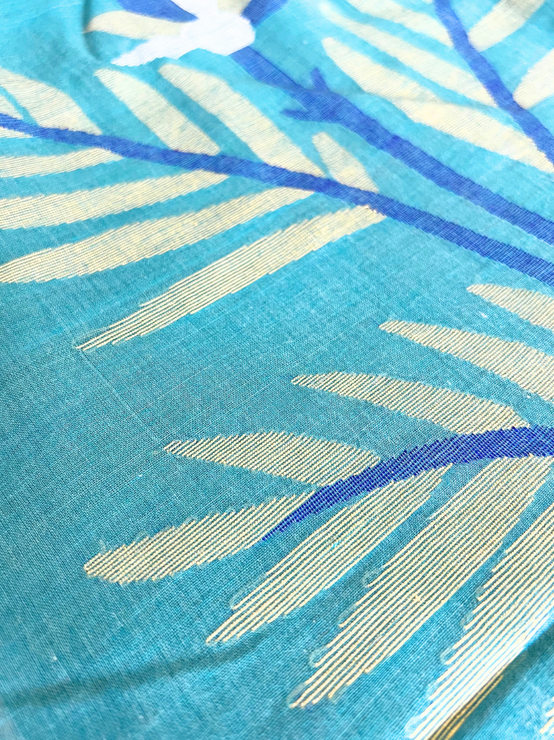 Samudra Handwoven Mulmul Jamdani Saree