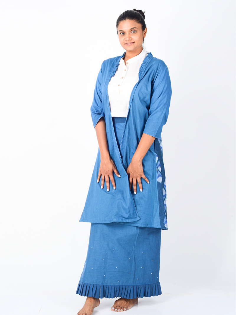 Ghia handwoven ikat reversible skirt