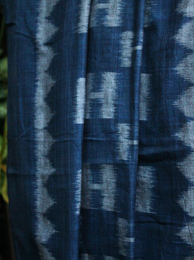 Indigo Handwoven Ikat Stole