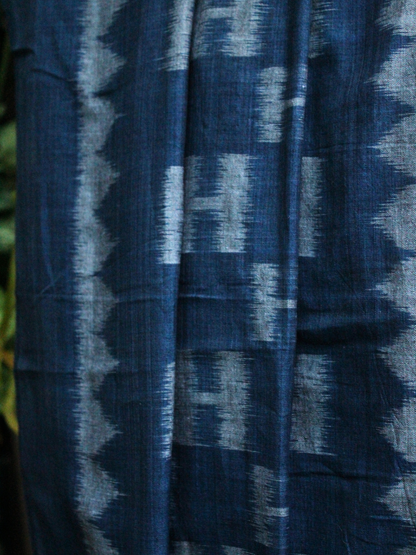Indigo Handwoven Ikat Stole