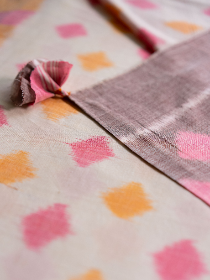 Misri Cotton Ikat Handwoven Saree