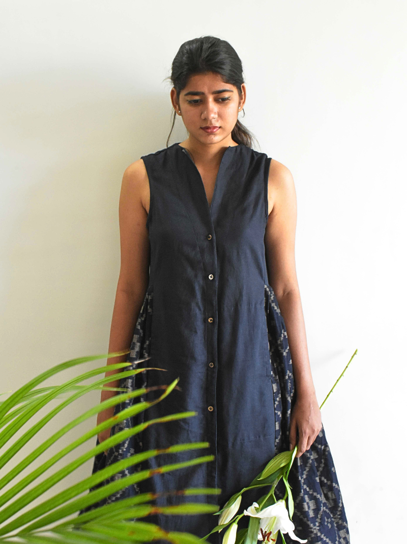 Mia Handwoven Ikat dress