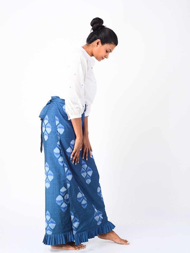 Ghia handwoven ikat reversible skirt